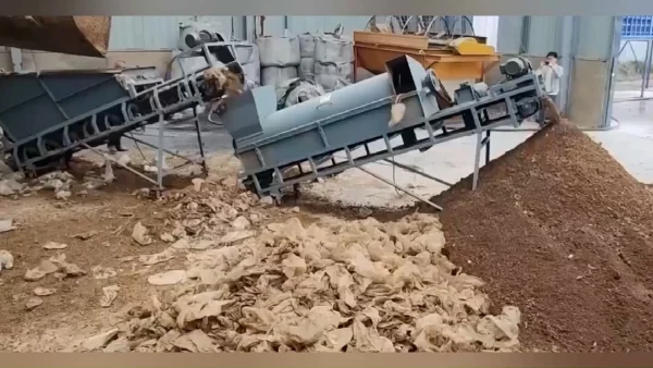 600/700L Mushroom Bag Crusher Separator Machine