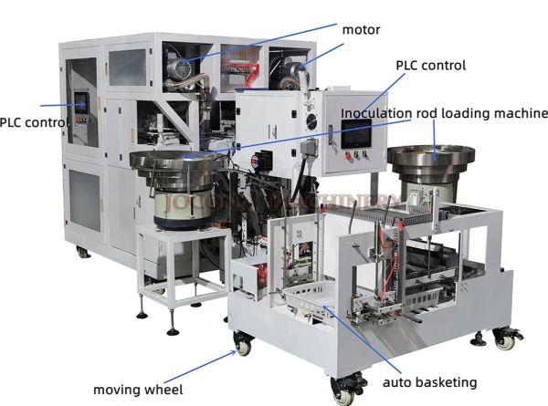 Full-automatic Mushroom Bagging Line with Sticks Inserting Machine
