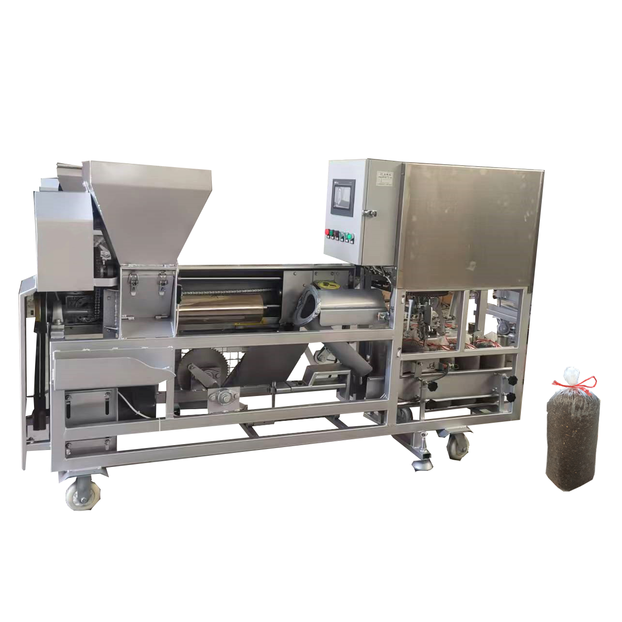 Mushroom Bagging Machine with Rope Sealing