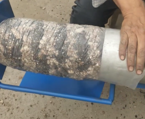 Oyster mushroom fermented substrate bags making 1
