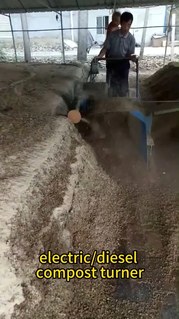 Self-Propelled Compost Turner For Mixing Substrate